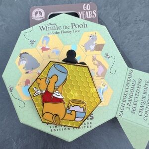 Disney Winnie the Pooh Enamel Pin – Yellow, Red, Blue